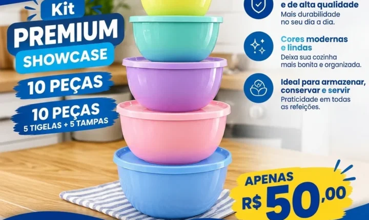 JOGO DE TIGELAS SANTIAGO 10 PEÇAS TAAQUIGENTE