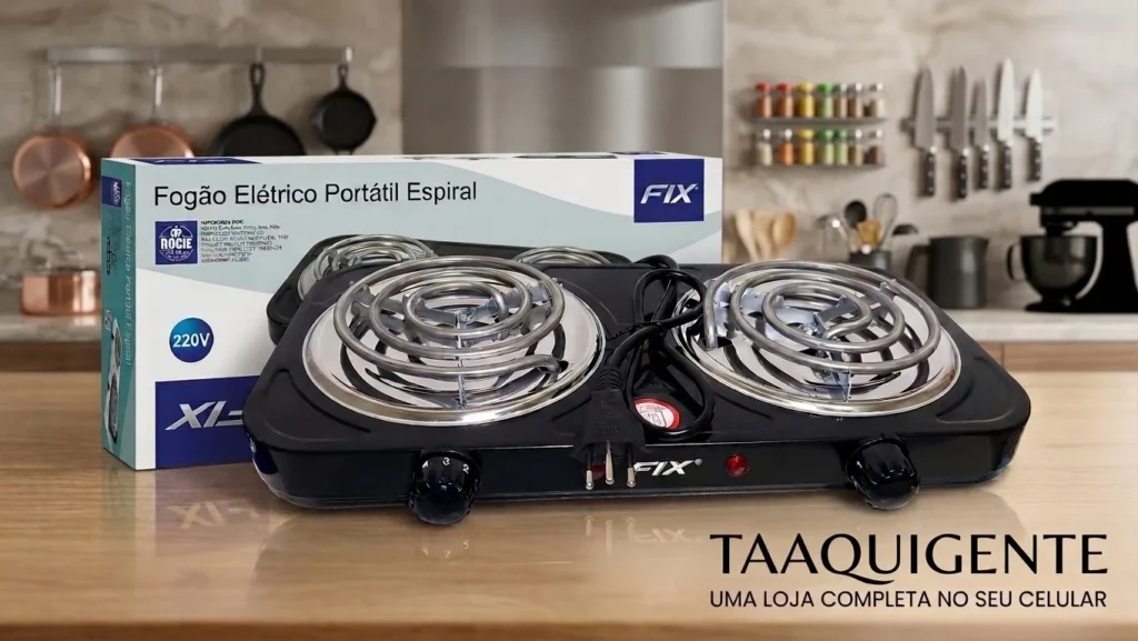 ​FOGÃO ELÉTRICO PORTÁTIL ESPIRAL 2 BOCAS FIX (220V)