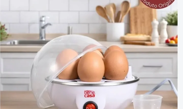 Cozedor De Ovos Elétrico Bene Casa 350W Para Até 7 Ovos Prático